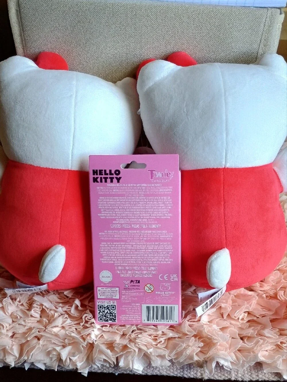 NWT Sanrio Hello Kitty 5pc Pink Plush Cushion HugMees Journal & Nails Lot